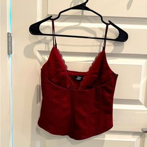 Tiger Mist Women’s Burgundy Corset Top